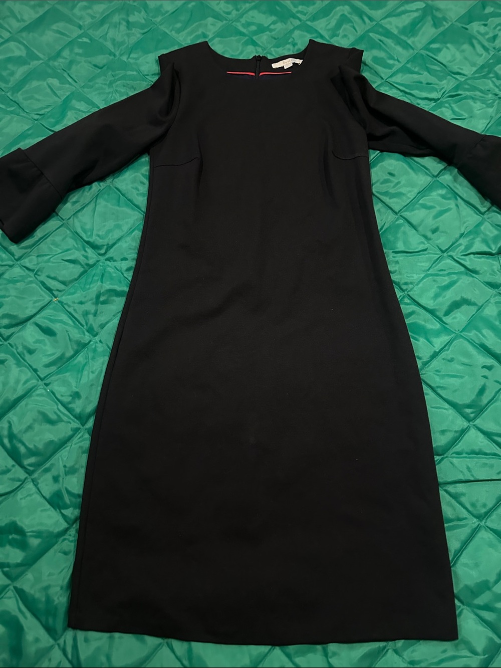 Boden Black Long-Sleeve Sheath Dress